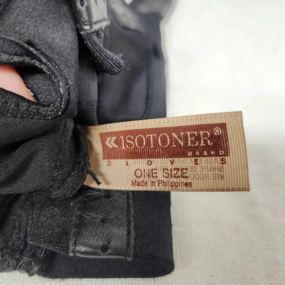 VTG Isotoner Womens Small Black Grip Gloves